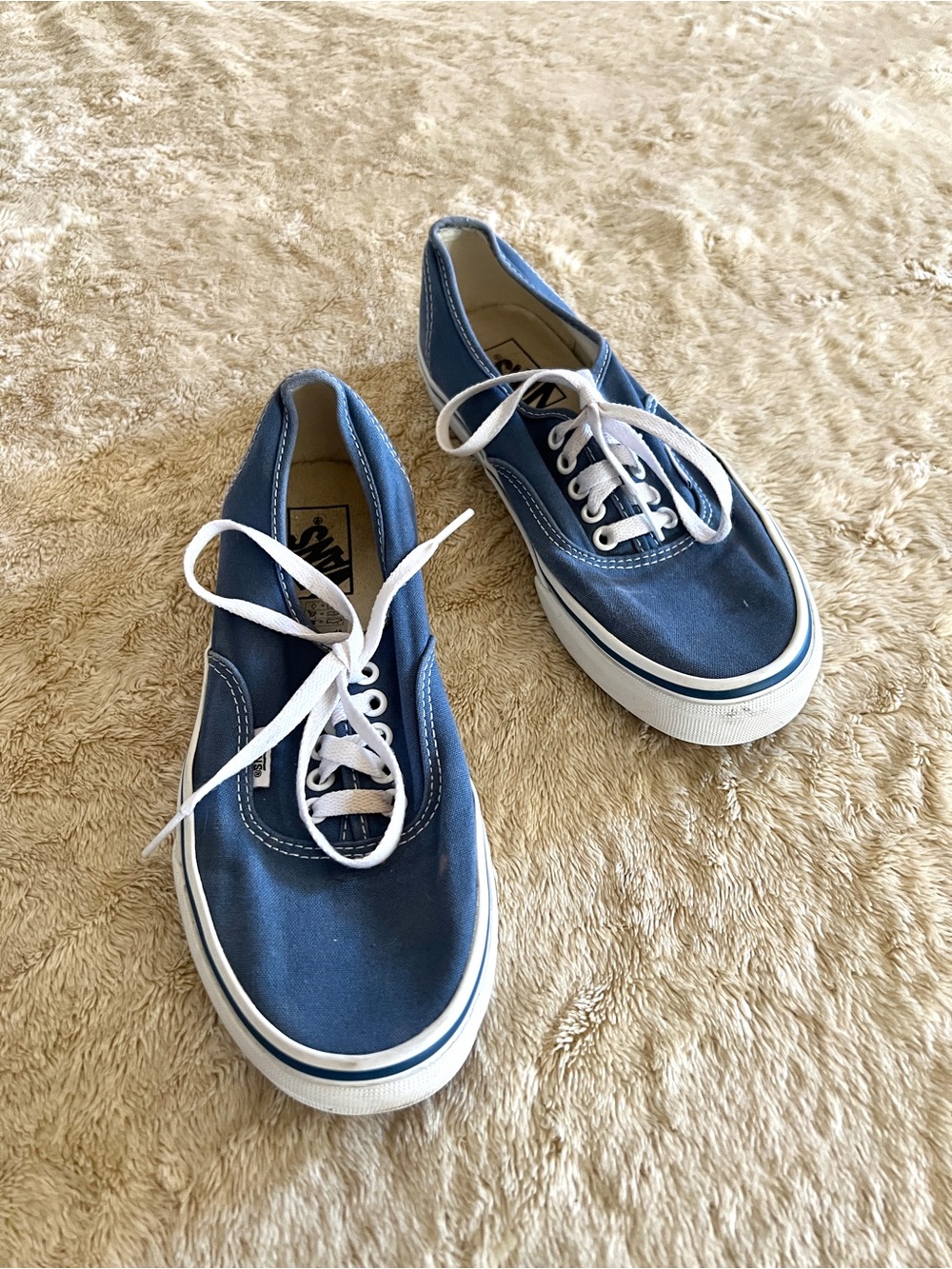 VANS Mens Blue & White Casual Shoes Size 7.5